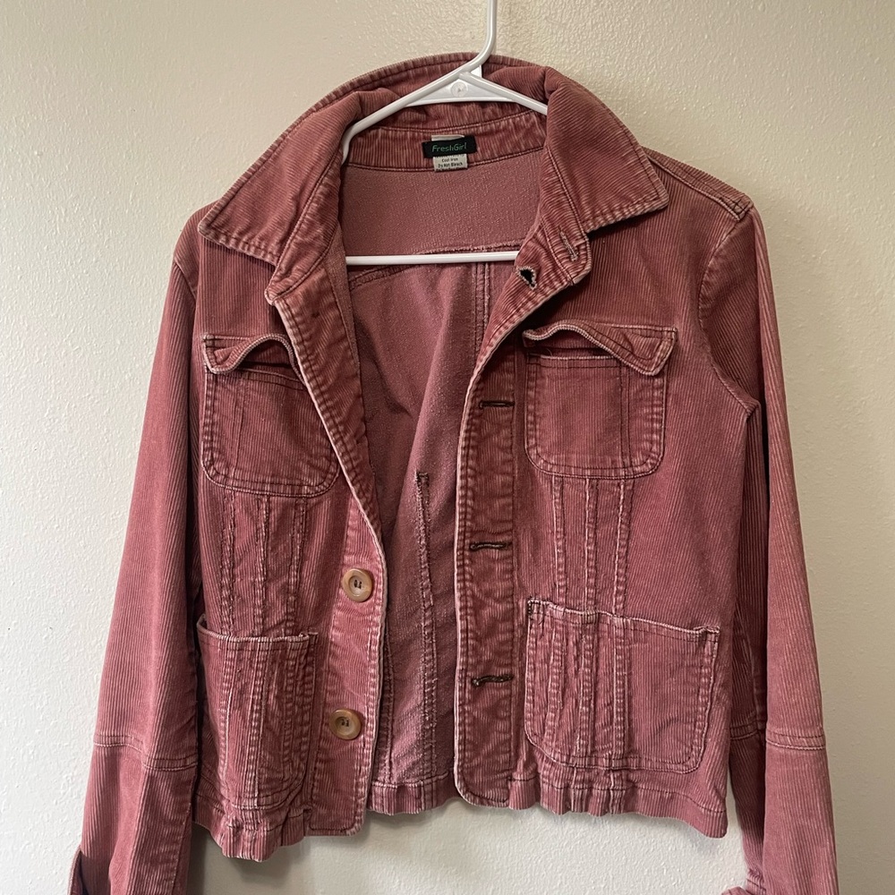 Women's Pink Corduroy Jacket